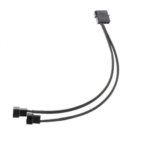 Câble adaptateur Molex mâle à 4 broches vers connecteur 3 broches / 4 broches pour ventilateur de PC d'ordinateur