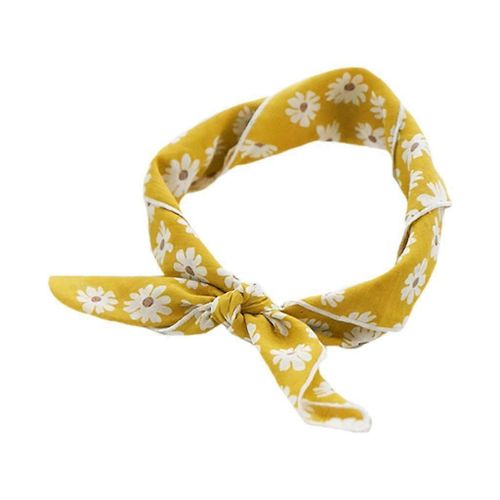 Japanese Pastoral Women Girls Cotton Square Scarf For Fresh Style Sweet Daisy Floral Print Bnadana Neckerchief Headwrap