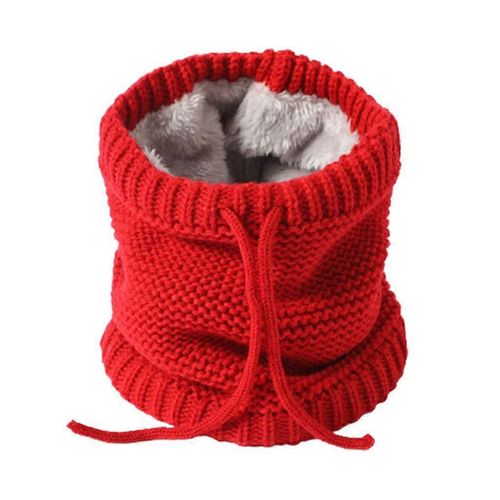 Fleece Lined Knitted Scarf Warmer Neck Gaiter Warm Companion For Women Men
