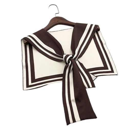 Women Knitted Fake Collar Cape For Mother Winter Travel Chunky Wrap Shawls