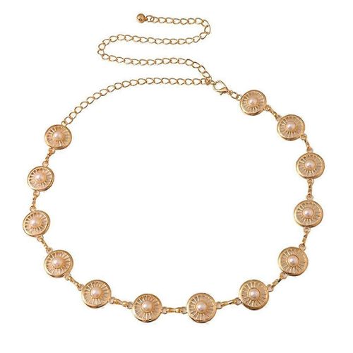 Womens Metal Chain Belt Adjustable Thin Belt Decorative Jeans Dress Waist Belt