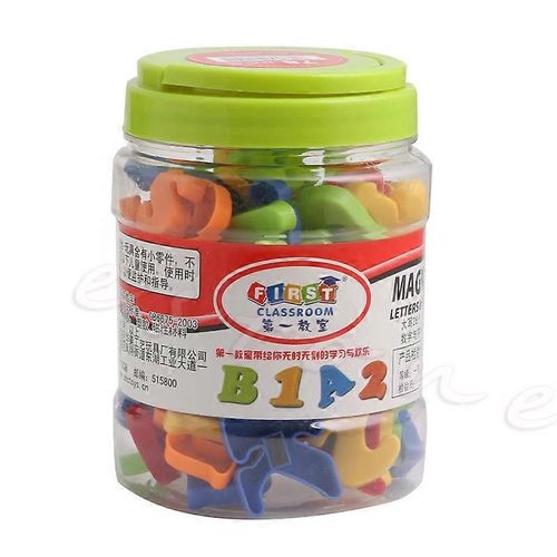 78Pcs Lettres Magnétiques Chiffres Alphabet Capital & Bas pour Cas Jouet D'apprentissage Ne