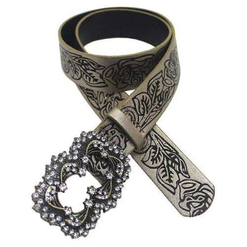 Fashion Leather Belt Western Cowboy Buckle Belt Men Women Jeans Waist Strap
