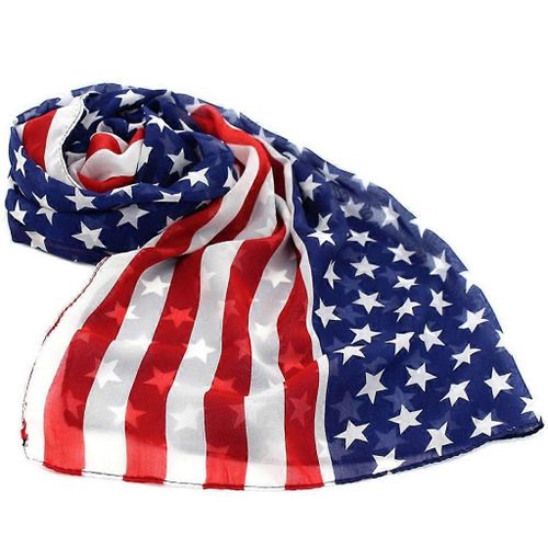 New Women American Flag Pattern Fashion Style Scarf Shawl Female Scarves