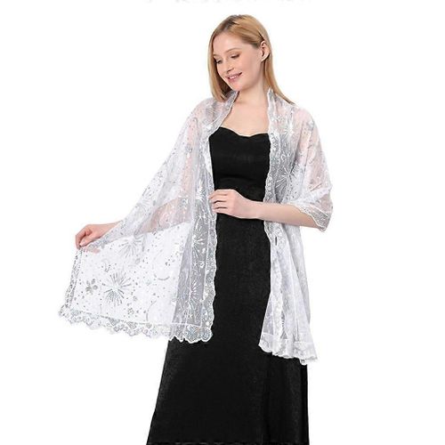 Formal Shawls And Wraps For Evening Dresses Women Squin Shawl Bridesmaid Shawl