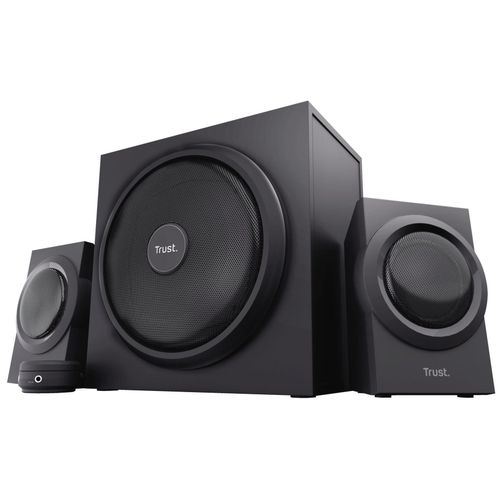 Trust Yuri Système d'Enceintes PC 2.1 avec Caisson de Basses et Commande de Volume Filaire, 120W