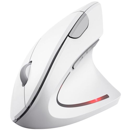 Trust Verto Souris sans Fil Verticale Ergonomique, Prévention Syndrome de la Souris et Epicondylite, PC / Portable / Mac - Blanc