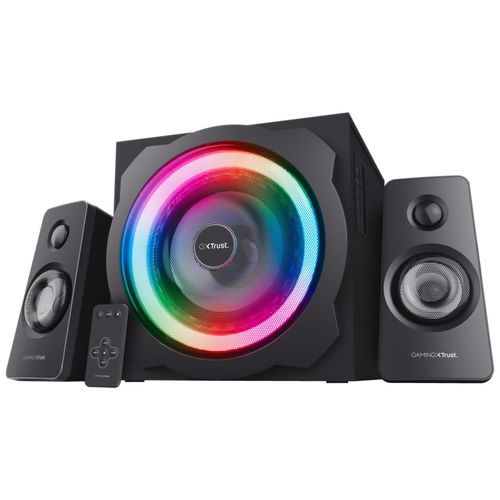 Trust Gaming GXT 629 Tytan RGB Enceinte PC Gamer 2.1 avec Caisson de Basses pour Ordinateur 120 Watt