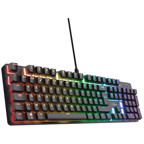 CLAVIER GAMING MÉCANIQUE FILAIRE AZERTY TRUST GXT 871 ZORA NOIR