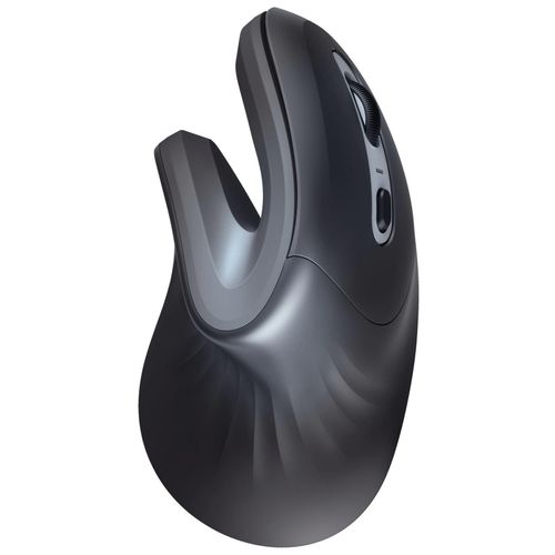 Trust Verro Souris Ergonomique Verticale sans Fil pour Droitier, Angle vertical de 60° - Noir