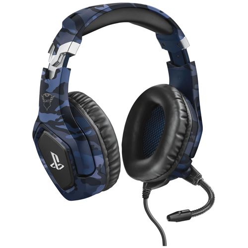 Trust Gaming Casque Gamer PS4 et PS5 avec Licence Officielle pour Playstation GXT 488 Forze-G, Microphone Flexible Repliable - Bleu
