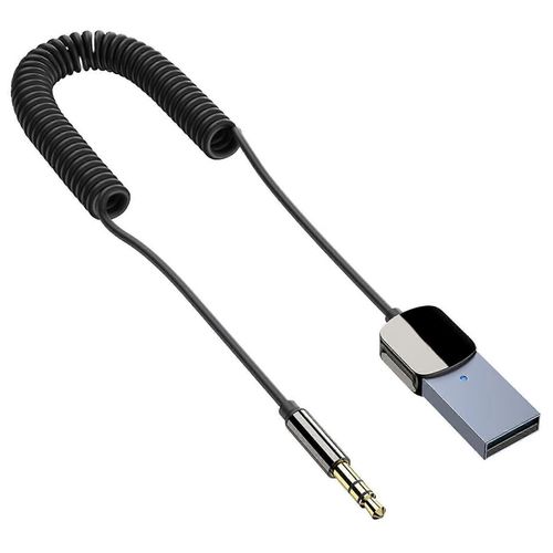 Récepteur Bluetooth de voiture, adaptateur USB Bluetooth Aux 5.0 récepteur avec prise auxiliaire 3,5 mm et adaptateur USB Plug And Play