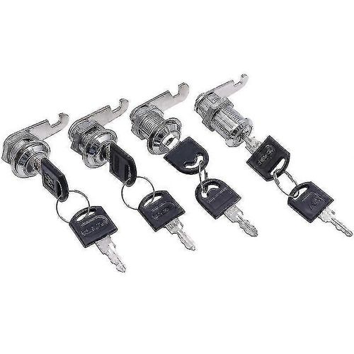 Cam Lock 25mm Keyed Alike Cabinet Lock Cabinet Drawer Cam Lock avec Keys Security Cam Lock For Door Cabinet Mailbox Lockers (couleur: argent) (4pcs) High