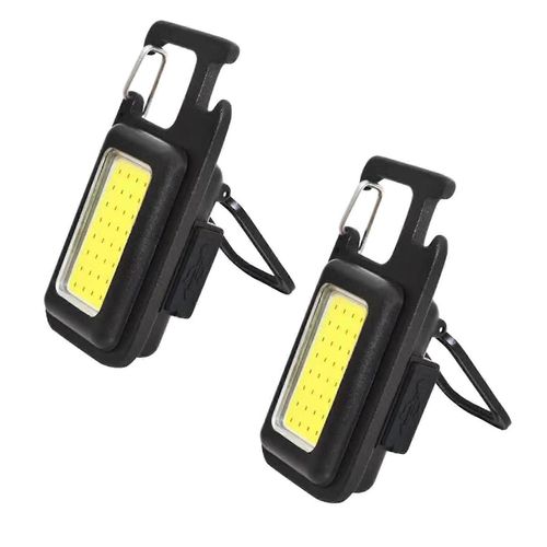 2pcs Multifonctionnel 3 Modes Avec Ouvre-Bouteille Porte-Clés De Lampe De Poche Led Magnétique