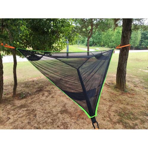 2.8 M Noir - Hamac Triangulaire Portable, Pour Plusieurs Personnes, Camping En Plein Air, Sommeil