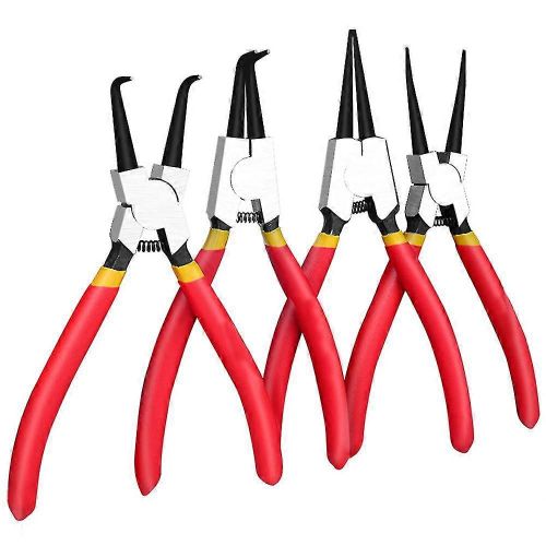 4pcs Retenir Clip Snap Anneau Interne Externe Plié Droite Circlip Ensemble
