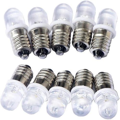 10pcs E10 4.5v Led Spot Ampoule Lampes Blanc Froid, 6000k