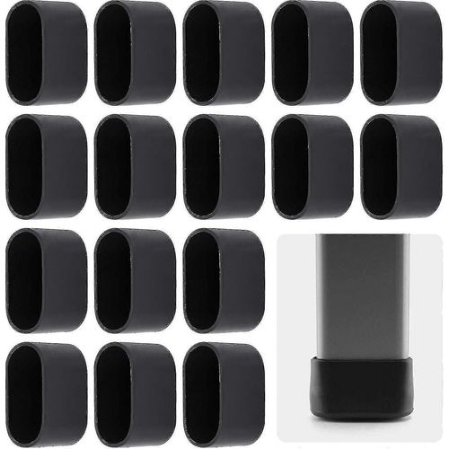 16pcs Chapeau De Jambe De Chaise, Protection Des Jambes De Chaise, Protection Du Sol, Capuchons De Pied, Capuchon De Couverture En Plastique, Chaise Pliante, Tube Ovale Pour Pieds De Chaise Inclinés, Jardin Cha