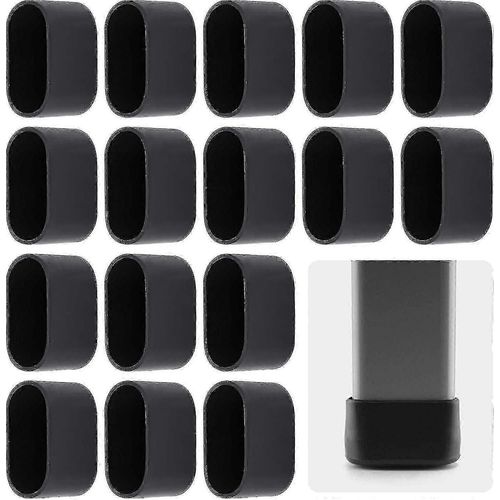 16pcs Chapeau De Jambe De Chaise, Protection Des Jambes De Chaise, Protection Du Sol, Capuchons De Pied, Capuchon De Couverture En Plastique, Chaise Pliante, Tube Ovale Pour Pieds De Chaise Inclinés, Jardin Cha