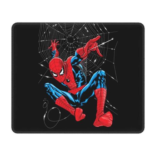 Tapis de souris de jeu personnalise avec base en caoutchouc antiderapant, motif Spiderman, tapis de souris pour ordinateur portable de bureau, tapis en toile d'araignée