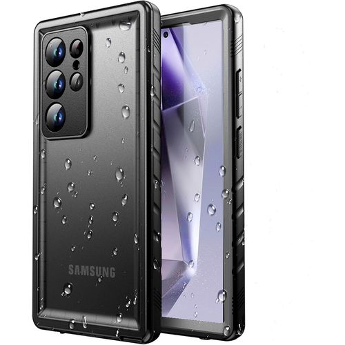 Coque Pour Samsung S24 Ultra Étanche-360 Antichoc Incassable Militaire Rigide Intégrale Antipoussière Galaxy S24 Ultra Case[Ip68 Waterproof/Imperméable] [Avec Protection Camera+Écran]
