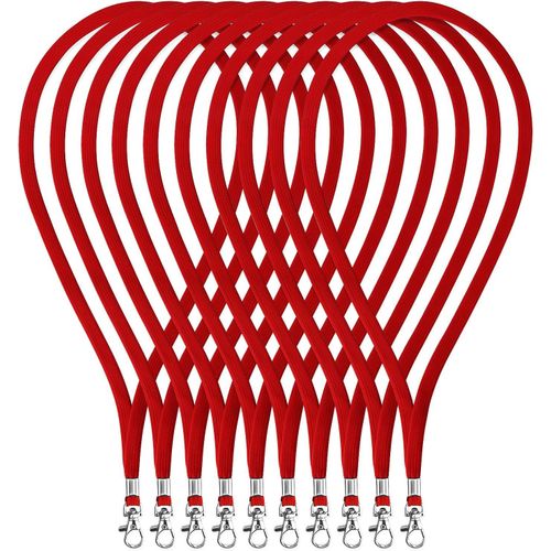 Ujoy 100 45cm Swivel Neck Strap For Id Cards,Badges,Keys,Employees,Students,Visitors,Etc.,Red,45cm