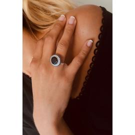 Bague Argent onyx et spinelles bijoux Rakuten