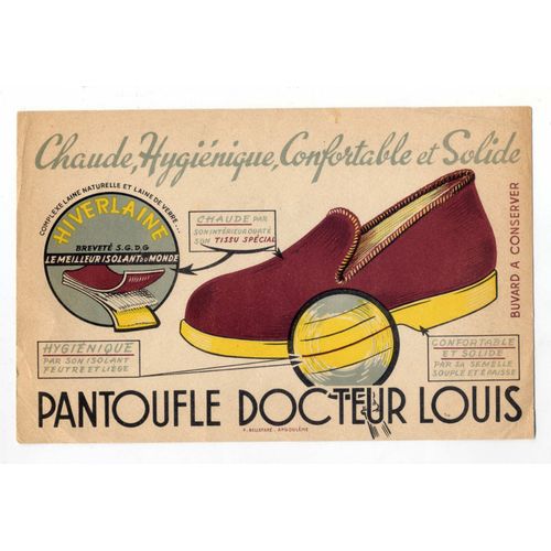 Buvard Publicitaire Pantoufle Docteur Louis