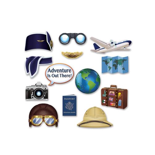 Kit Photobooth Tour Du Monde 13 Accessoires