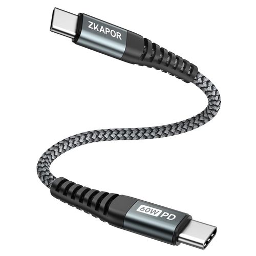 Câble USB-C Court 30cm - 60W Power Delivery - Pour iPhone 15 Pro , Galaxy S23, iPad Pro, Huawei P40, Charge Rapide Type-C - OLD JAMAICA GINGER BEER