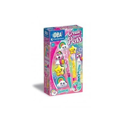 Mini Atelier des Stylos Fantaisie, Creer 3 stylos kawaii - Fabrique, creation DIY Enfant Fille 6 ans - Kit creatif pen et carte animaux