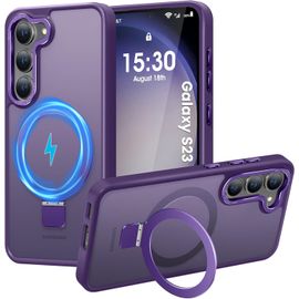 Ershi-Coque Pour Samsung Galaxy S23, Magnétique Robuste Anneau De Support Invisible, Protection Militaire, Étui Antichoc Pour Sams[2