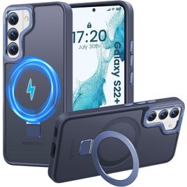 Ershi-Coque Pour Samsung Galaxy S22 Plus, Magnétique Robuste Anneau De Support Invisible, Protection Militaire, Étui Antichoc Pour[2