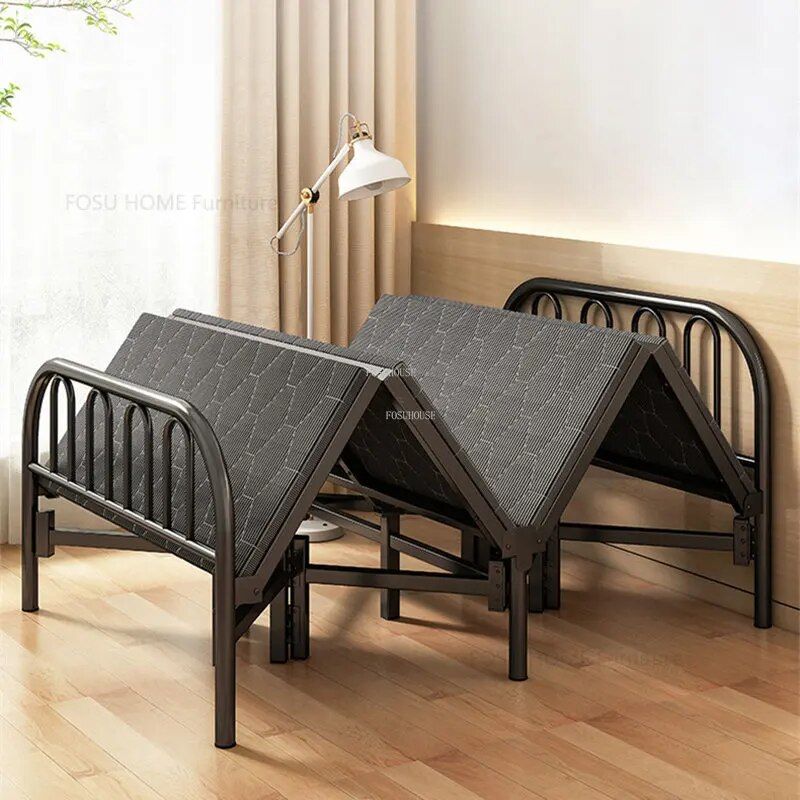Un 190x90cm Noir - Lits Pliants En Fer Forg Pour La Randonn... - 5