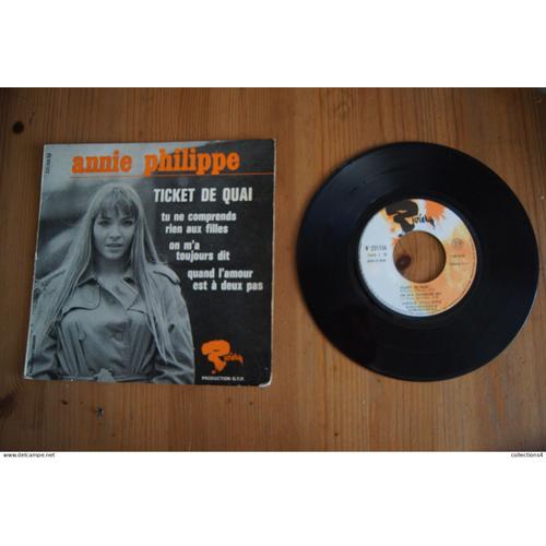 Annie Philippe Ticket De Quai Ep Rock Yeye 1966 Valeur +