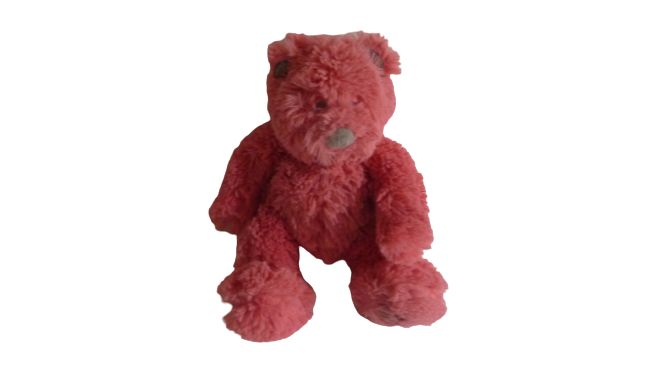 Doudou Peluche Ours 24 Cm Fushia Comme Neuf Marèse