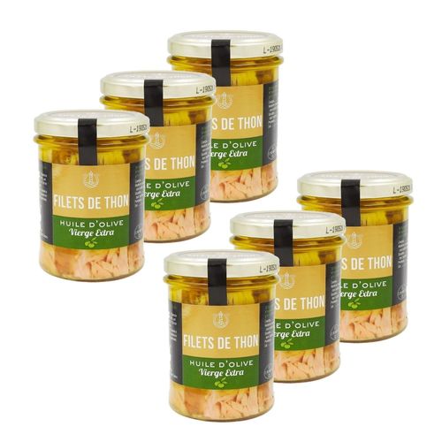Lot 6x Filets De Thon À L'huile D'olive Vierge Extra - Pot 200g