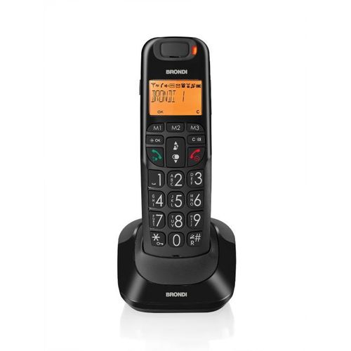 Brondi Bravo Bright Téléphone DECT Noir Identification de l'appelant