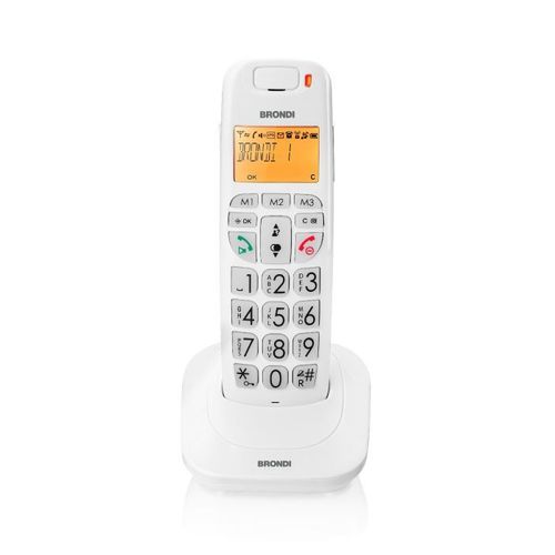 Brondi Bravo Bright Téléphone DECT Blanc Identification de l'appelant