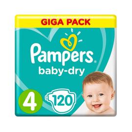 PAMPERS BABY-DRY TAILLE 4 120 COUCHES (9-14 KG)