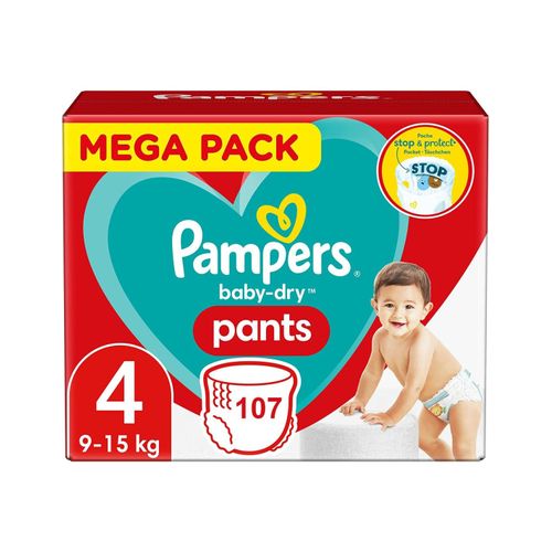 Pampers Pants Taille 4 Baby-Dry Couches-Culottes 107 Couches (9-15 Kg)