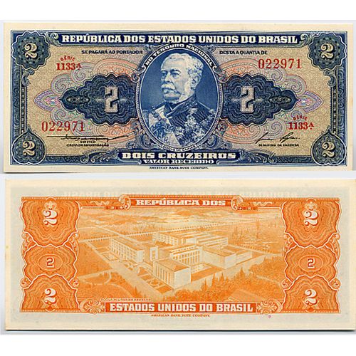 Brésil / Billet De 2 Cruzeiros / Portrait De Duque De Caxias