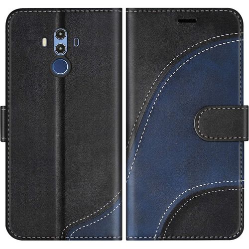 Ershi-Coque Pour Huawei Mate 10 Pro, Portefeuille Etui En Cuir Pu, Magnétique Protection Housse Coque Pour Huawei Mate 10 Pro, Noi[8