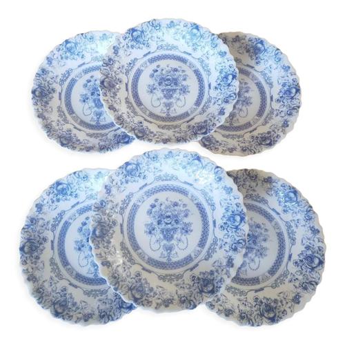 Assiettes Arcopal Honorine Bleu