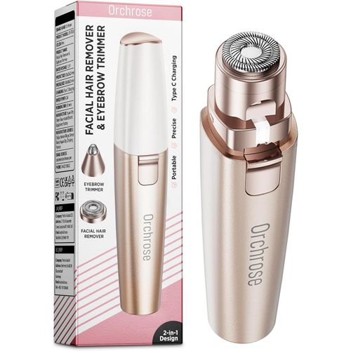 ERSHI-Rasoir Visage Électrique Pour Femme - Tondeuse Sourcils Femme Rechargeable - 2 en 1 Rasoir à Sourcils et Rasoir Visage pour [7
