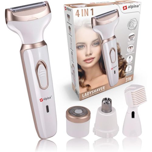 Ershi-Ladyshave - Rasoir Électrique Femme - 4-En-1 - Corps Et Visage - Incluant Une Tondeuse À Sourcils - Usb Rechargeable[1670] 