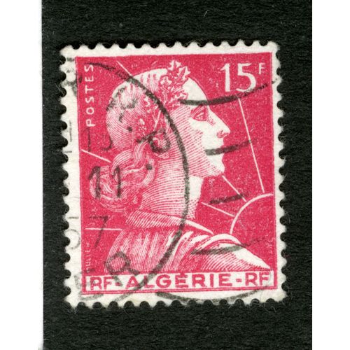 Timbre Oblitéré Rf Algérie, Postes, 15 F
