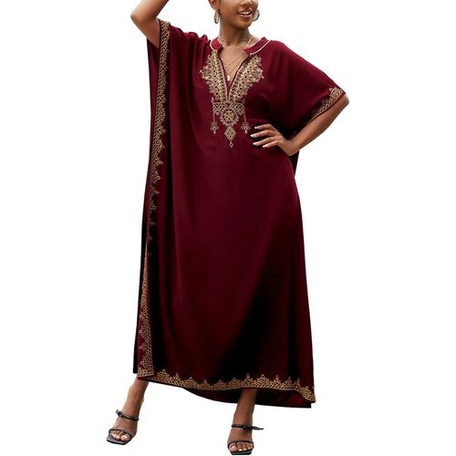 Women Beach Kaftan Oversized Nightgown Bohomian Kimono Sleepwear Biniki Cover Ups Sarong Pareo.[E374]