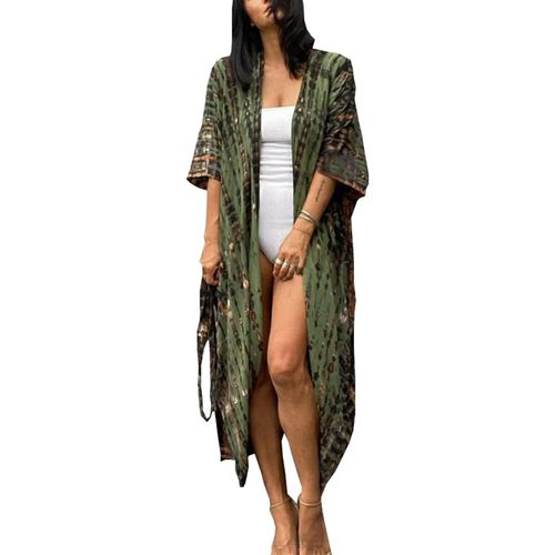 Summer Long Kaftan Bohemian Beach Kimono Swimsuit Cover Up Dress Plus Size For Women.[E390]