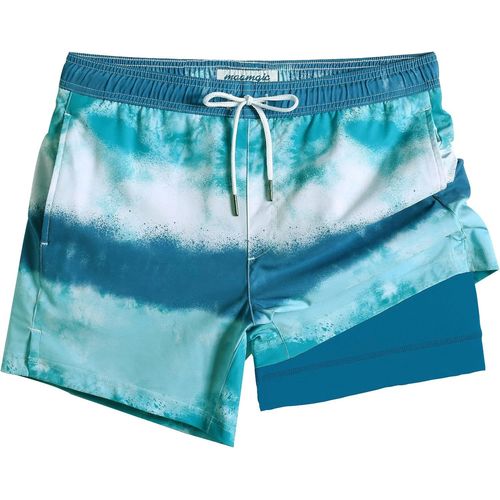 Short De Bain Homme Maillot 2-In-1 Séchage Rapide Slip Doublure Pour Vacances Sur La Plage Sport Surf 5.5.[E417]